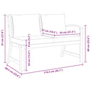 Garden Bench 114.5 cm with Dark Grey Cushion Solid Acacia Wood