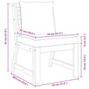 Sectional Middle Sofa with Cream Cushion Solid Acacia Wood