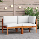 2 Piece Garden Lounge Set with Cushions Solid Acacia Wood