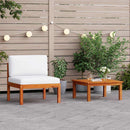 2 Piece Garden Lounge Set with Cushions Solid Acacia Wood