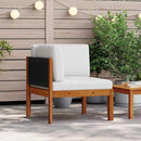 Garden Corner Sofa with Cushions Solid Acacia Wood