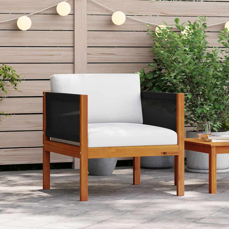 Garden Chair with cushion Solid Acacia Wood