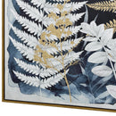 70X100cm Lustrous Foliage Dark Wood Framed Canvas Wall Art