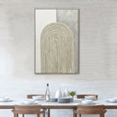 80X120cm Duality's Embrace Light Wood Framed Hand Painted Canvas Wall Art