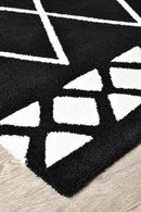 Chiapas Berber Black White Rug 63207-630.