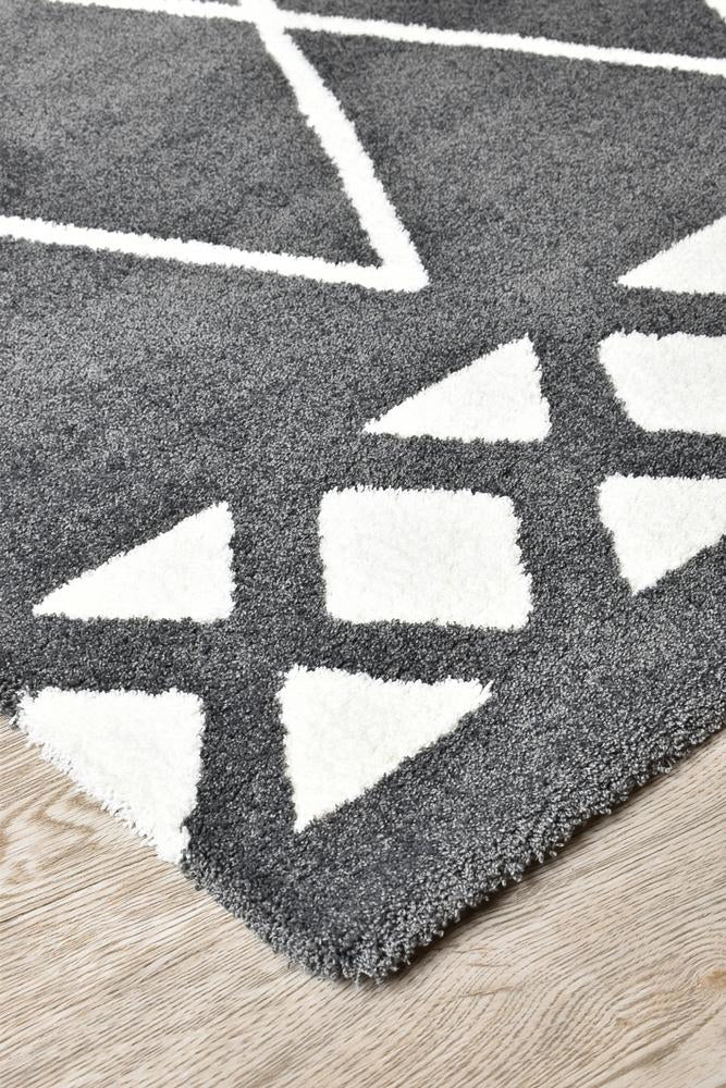 Chiapas Berber Grey White Rug 63207-690.