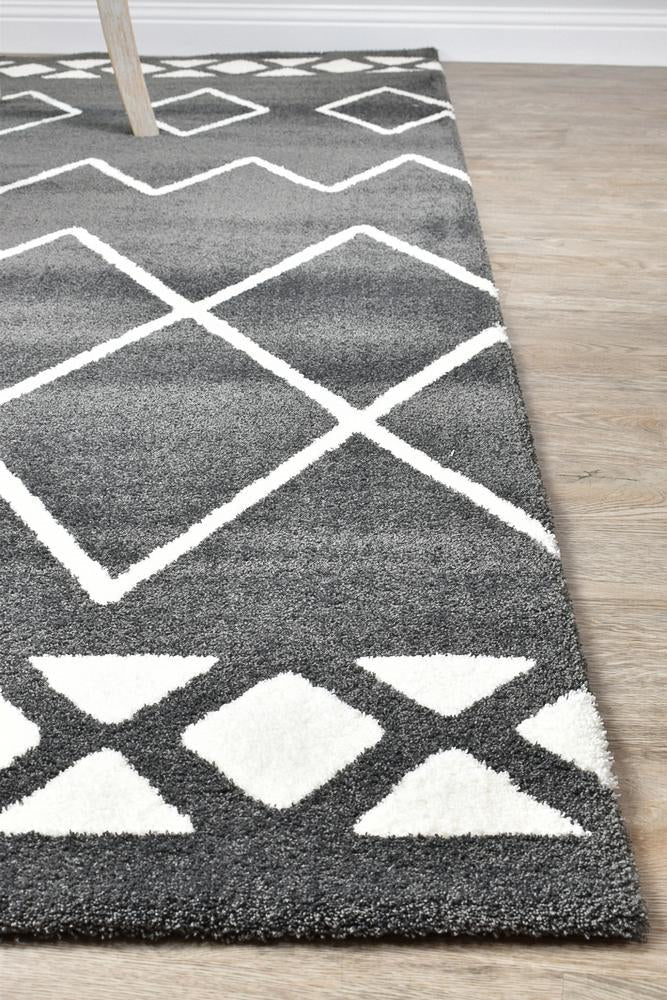 Chiapas Berber Grey White Rug 63207-690.