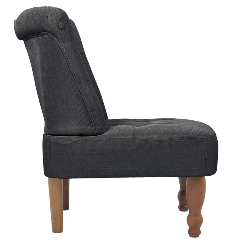 French Chair Grey Fabric