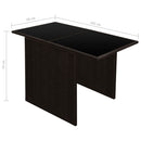 3 Piece Bistro Set with Cushions Poly Rattan Brown