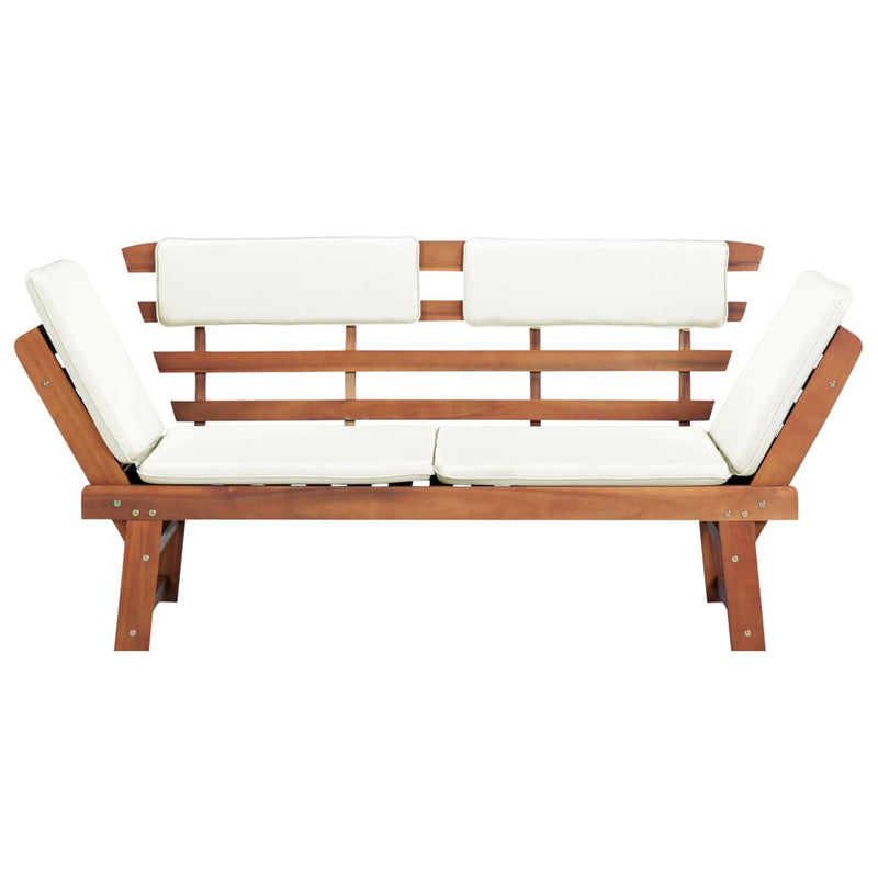 Garden Bench with Cushions 2-in-1 190 cm Solid Acacia Wood