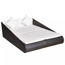 Garden Bed Brown 201x139 cm Poly Rattan