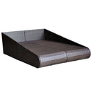 Garden Bed Brown 201x139 cm Poly Rattan