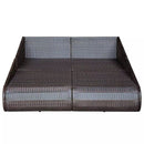 Garden Bed Brown 201x139 cm Poly Rattan