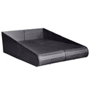 Garden Bed Black 201x139 cm Poly Rattan