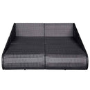 Garden Bed Black 201x139 cm Poly Rattan
