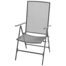 Stackable Garden Chairs 2 pcs Steel Grey
