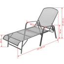 Sun Lounger Steel Anthracite