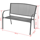 Garden Bench 108 cm Steel and Mesh Anthracite