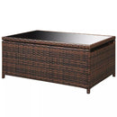 10 Piece Garden Lounge Set with Cushions Poly Rattan Brown