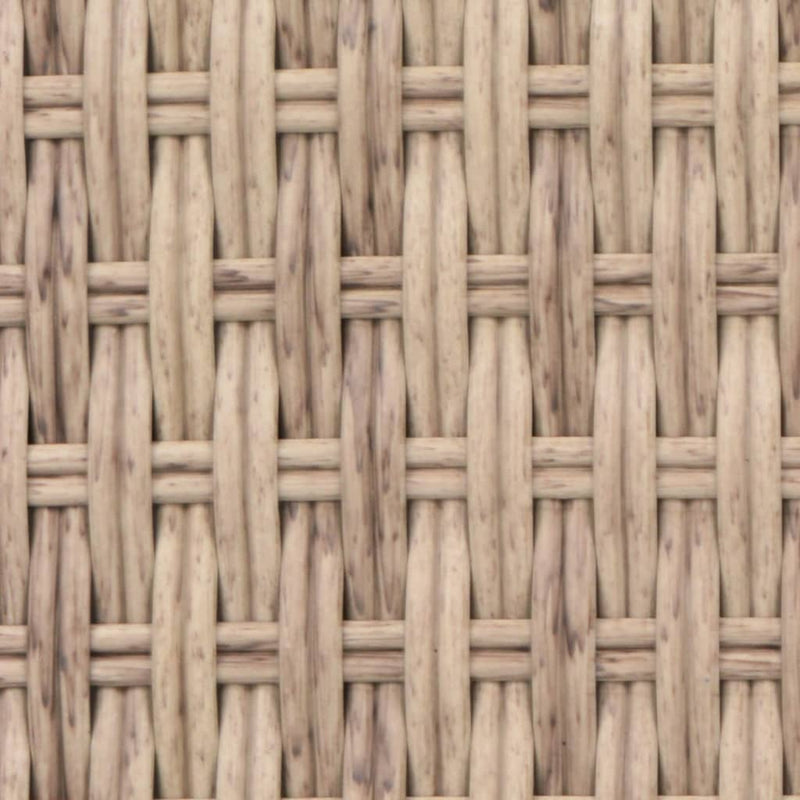 Outdoor Lounge Bed Poly Rattan Beige