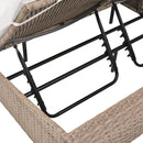 Outdoor Lounge Bed Poly Rattan Beige