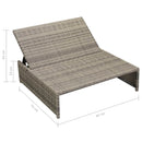 5 Piece Garden Lounge Set with Cushions Poly Rattan Grey