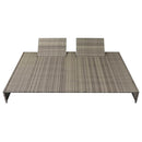 5 Piece Garden Lounge Set with Cushions Poly Rattan Grey