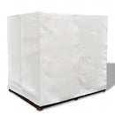 Outdoor Lounge Bed with Curtains Poly Rattan Brown