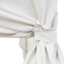 Outdoor Lounge Bed with Curtains Poly Rattan Black