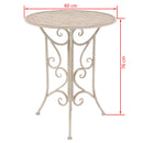 3 Piece Bistro Set Steel White