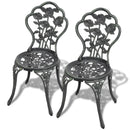 Bistro Chairs 2 pcs Cast Aluminium Green