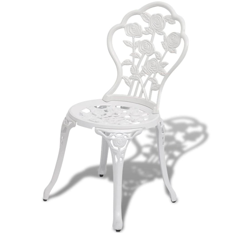 Bistro Chairs 2 pcs Cast Aluminium White