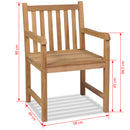 Outdoor Chairs 2 pcs Solid Teak Wood
