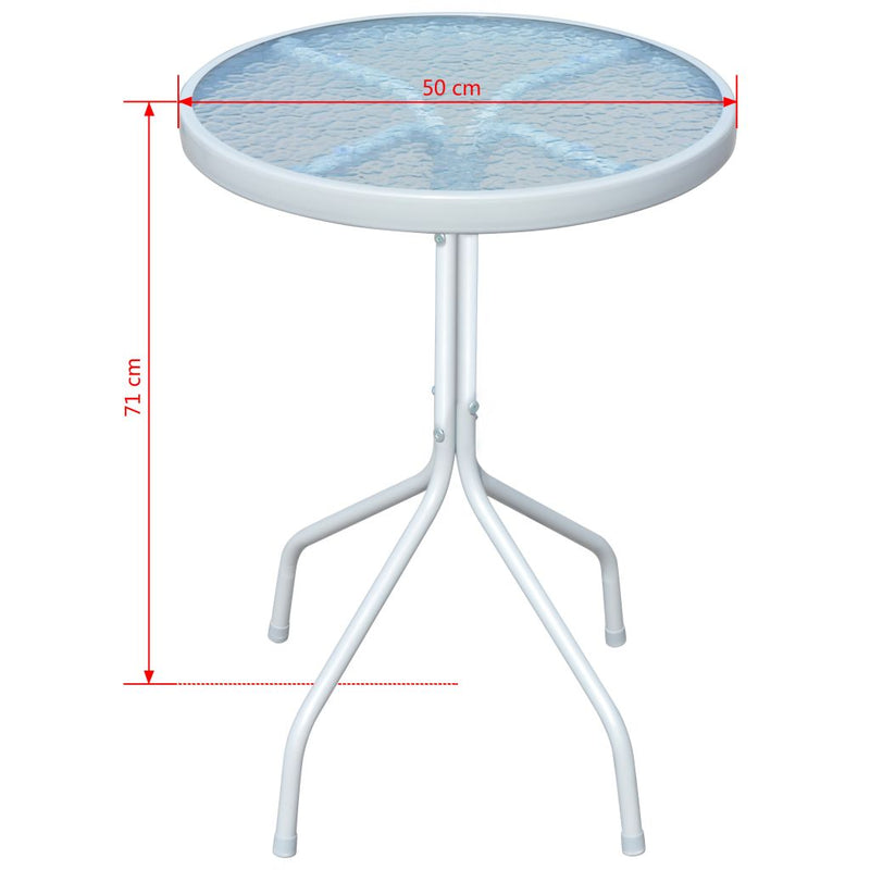 Bistro Table Grey 50x71 cm Steel