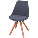 Dining Chairs 2 pcs Dark Grey Fabric.
