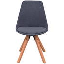 Dining Chairs 2 pcs Dark Grey Fabric.