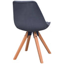 Dining Chairs 2 pcs Dark Grey Fabric.