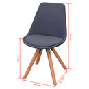 Dining Chairs 2 pcs Dark Grey Fabric.