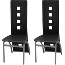 Dining Chairs 2 pcs Black Faux Leather