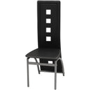 Dining Chairs 2 pcs Black Faux Leather