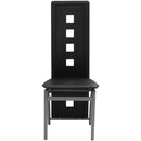 Dining Chairs 4 pcs Black Faux Leather