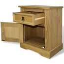 Bedside Cabinet Mexican Pine Corona Range 53x39x67 cm