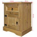 Bedside Cabinet Mexican Pine Corona Range 53x39x67 cm