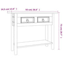 Console Table Mexican Pine Corona Range 90x34.5x73 cm