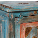 Nightstand Solid Mango Wood Blue