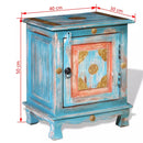Nightstand Solid Mango Wood Blue.
