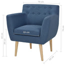 Armchair Blue Fabric