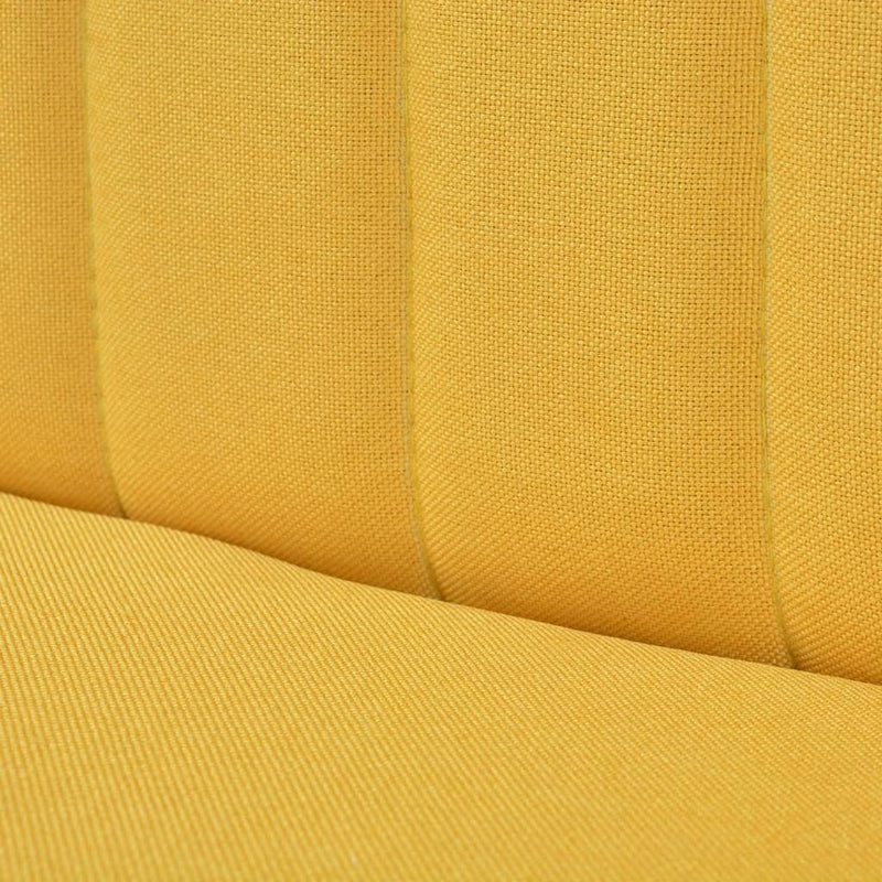 Sofa Fabric 117x55.5x77 cm Yellow