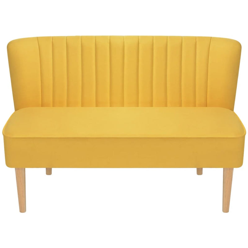 Sofa Fabric 117x55.5x77 cm Yellow