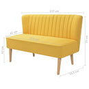 Sofa Fabric 117x55.5x77 cm Yellow